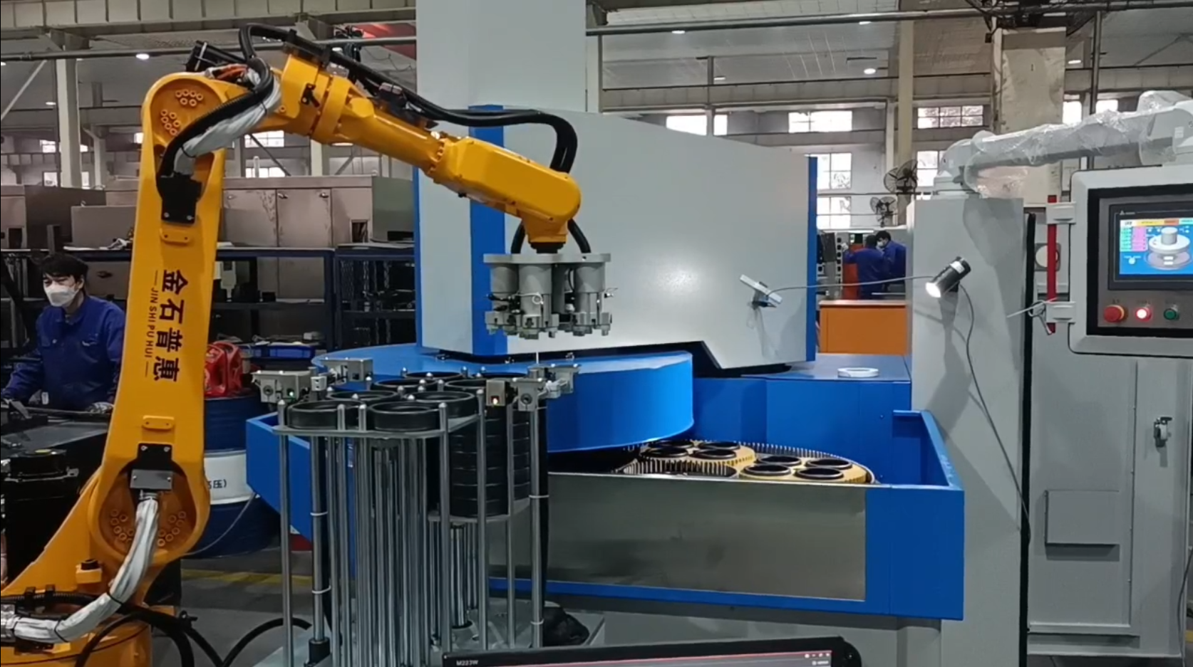 四、六軸機器人上下料系統(tǒng)